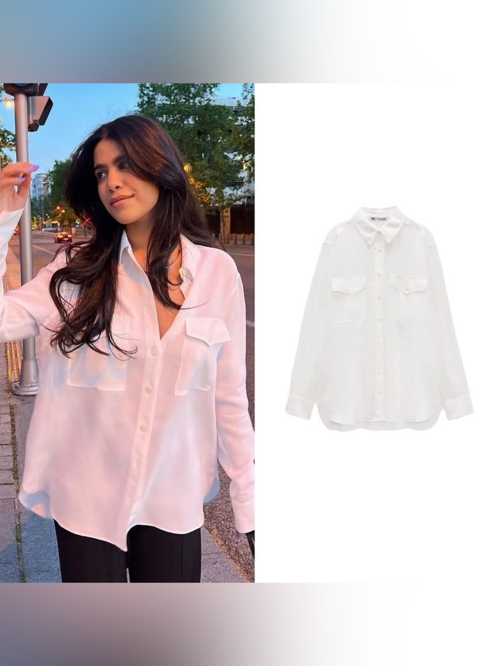 Zara button down blouse
